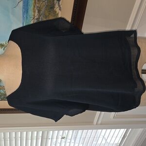 MNG Black Sheer Women's Blouse NWT